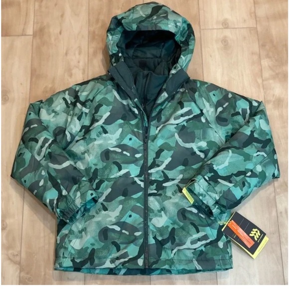 Boys Snow Sport 3 in 1 Jacket - Green Camo - All in Motion retail $55 - Picture 1 of 5